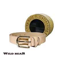 Ремень WILD BEAR RM-079f Light-Pink Premium